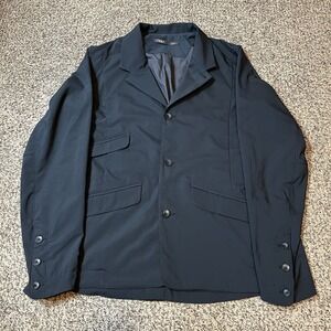 NAU Men's Black 3 Button Blazer Jacket Medium Recycled Polyester Lined